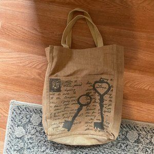 Burlap Tote Bag